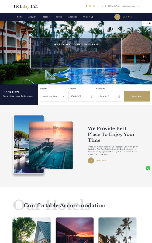 Responsive Website Templates for Hotels and Restaurants | eZee Panorama